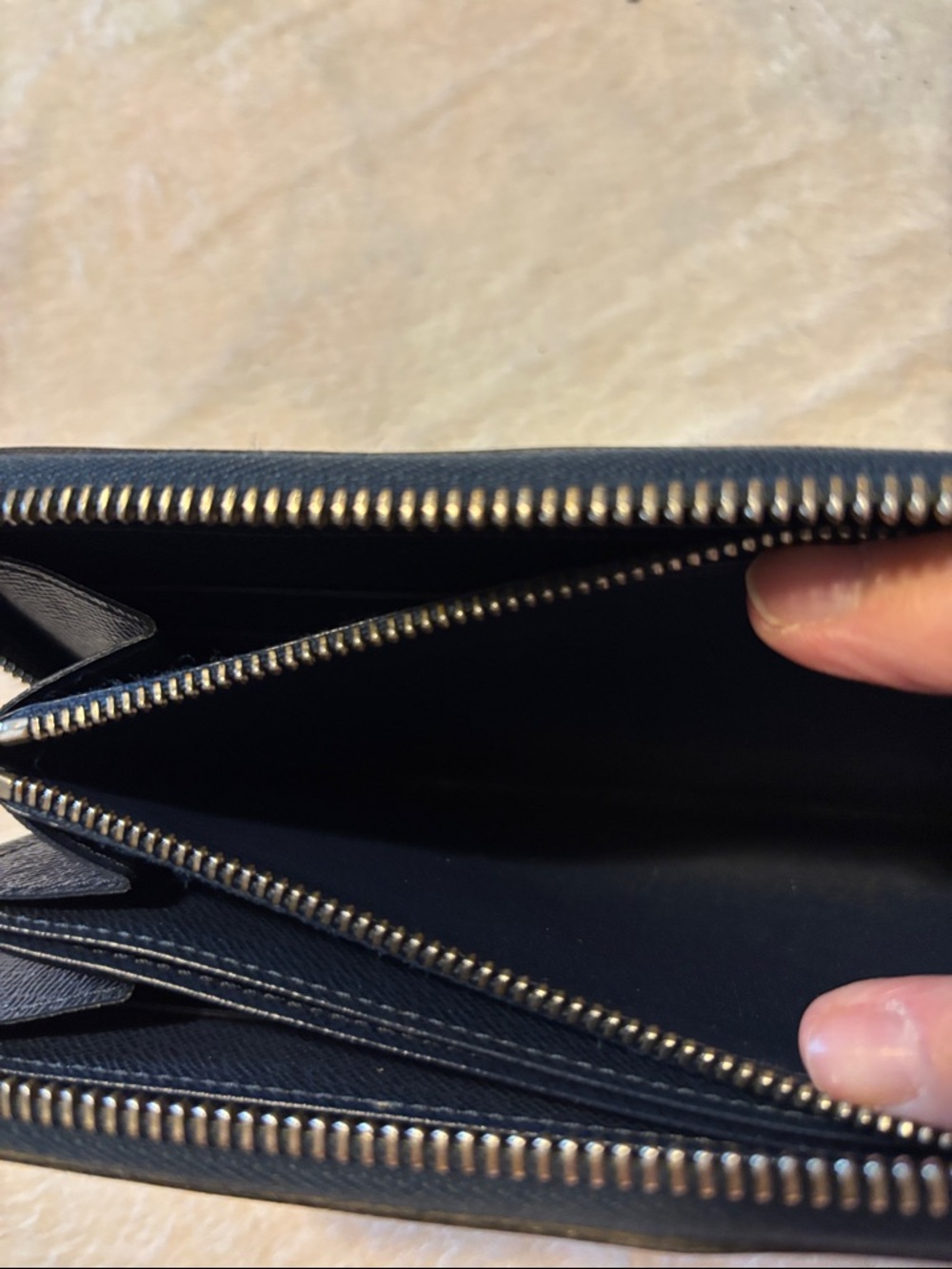 Louis Vuitton Blue Epi Leather Zip Wallet - Picture 9 of 10
